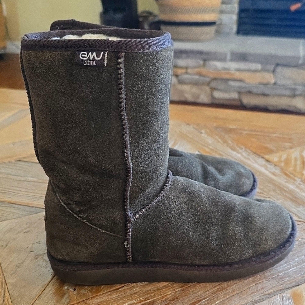 EMU suede and shearling winter booties 38, 7